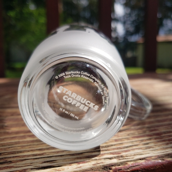 SOLS Starbucks 2009 Etched Glass Coffee Cups [2] - Picture 7 of 12